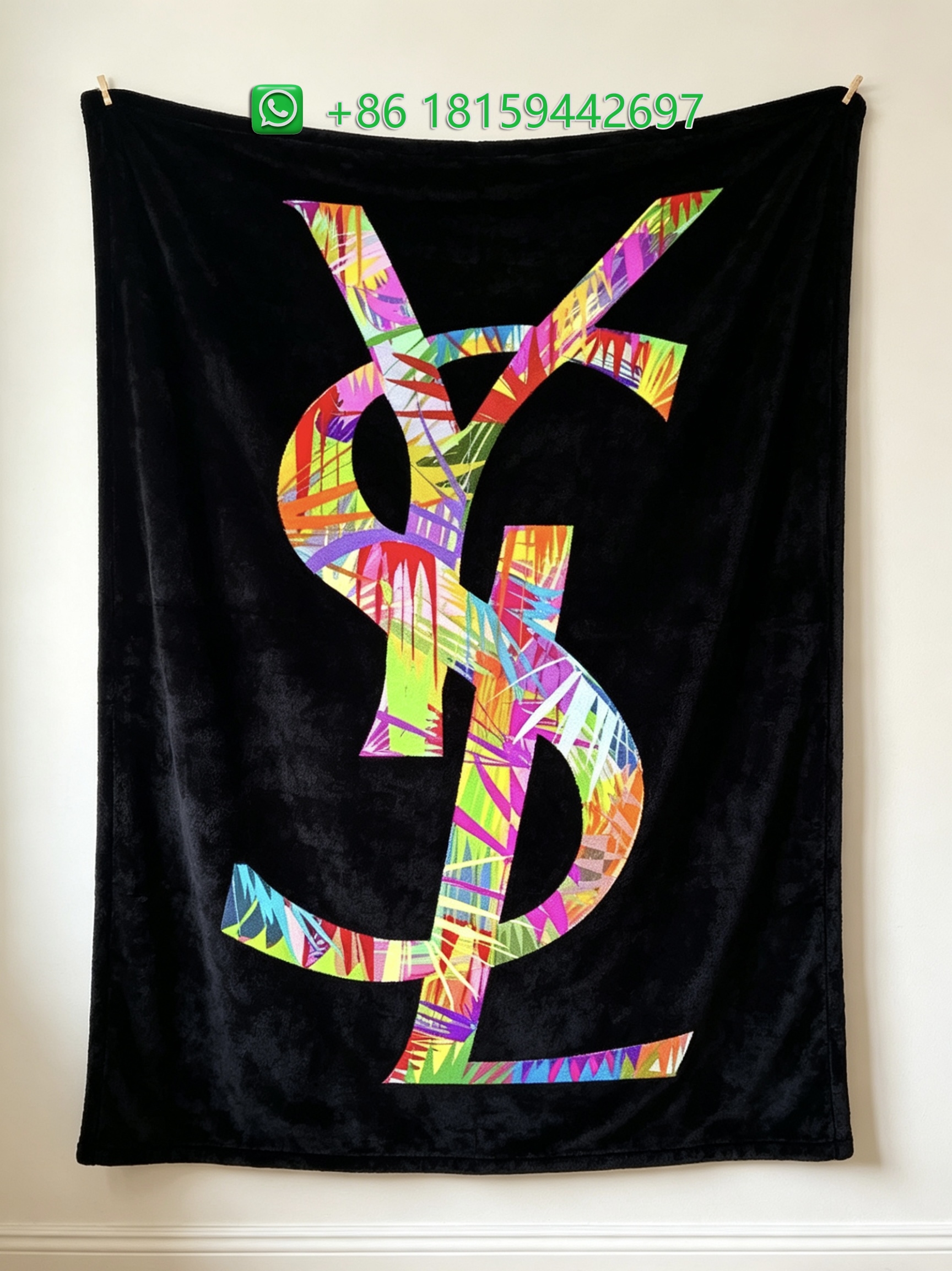 Yves Saint Laurent Throw Blankets